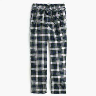 Flannel Pajama Pant In Green Plaid Men's Sleepwear J.Crew