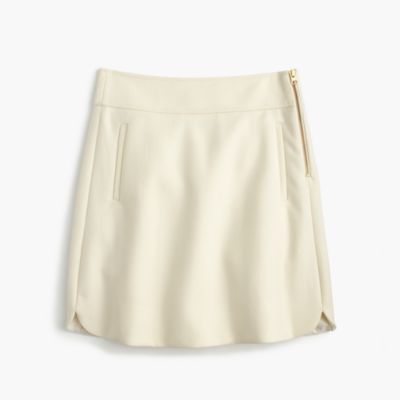 Petite Mini Skirt In Double-Serge Wool : Women's Skirts | J.Crew