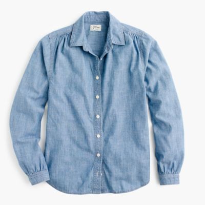 j crew women's denim shirt