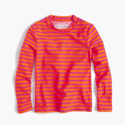 Girls' Rash Guard in Sailor Stripes Girls' Swimwear J.Crew