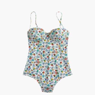 Underwire onepiece swimsuit in Liberty® Edenham floral Women swim