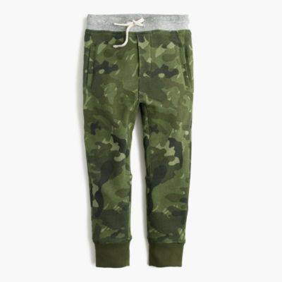 Boys' camo sweatpant in slim fit : Boy sweatpants | J.Crew