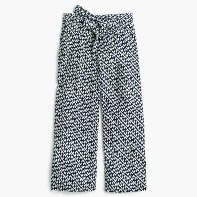 Cropped beach pant in abstract heart print Women beach coverups J.Crew