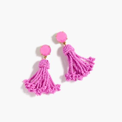 Beaded tassel earrings J.Crew