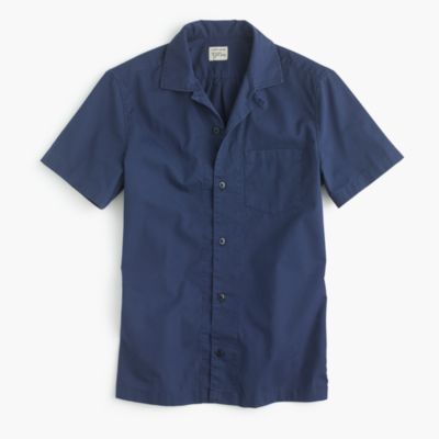 Shortsleeve campcollar shirt in lightweight chino Men shirts J.Crew